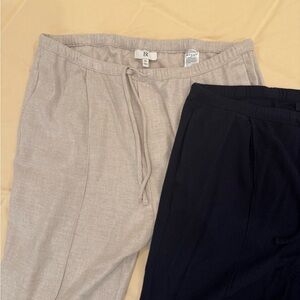 Banana Republic Women's beige and navy lounge pants